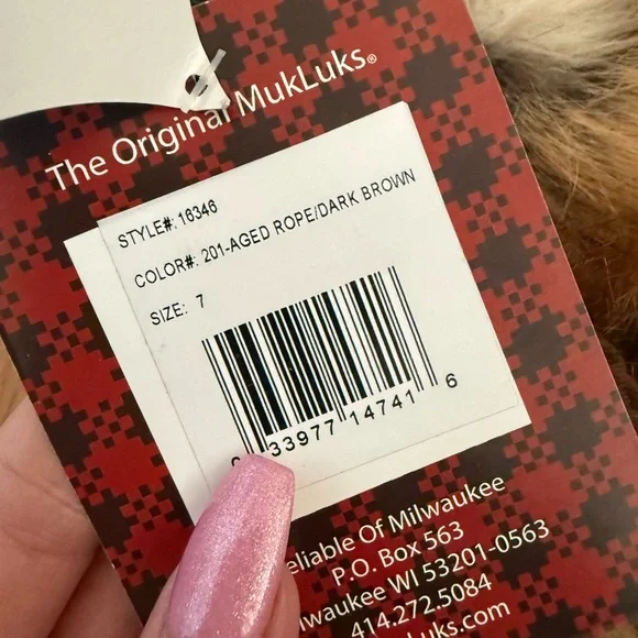 Muk Luks Dark Brown Faux Fur Boots - Picture 5 of 5